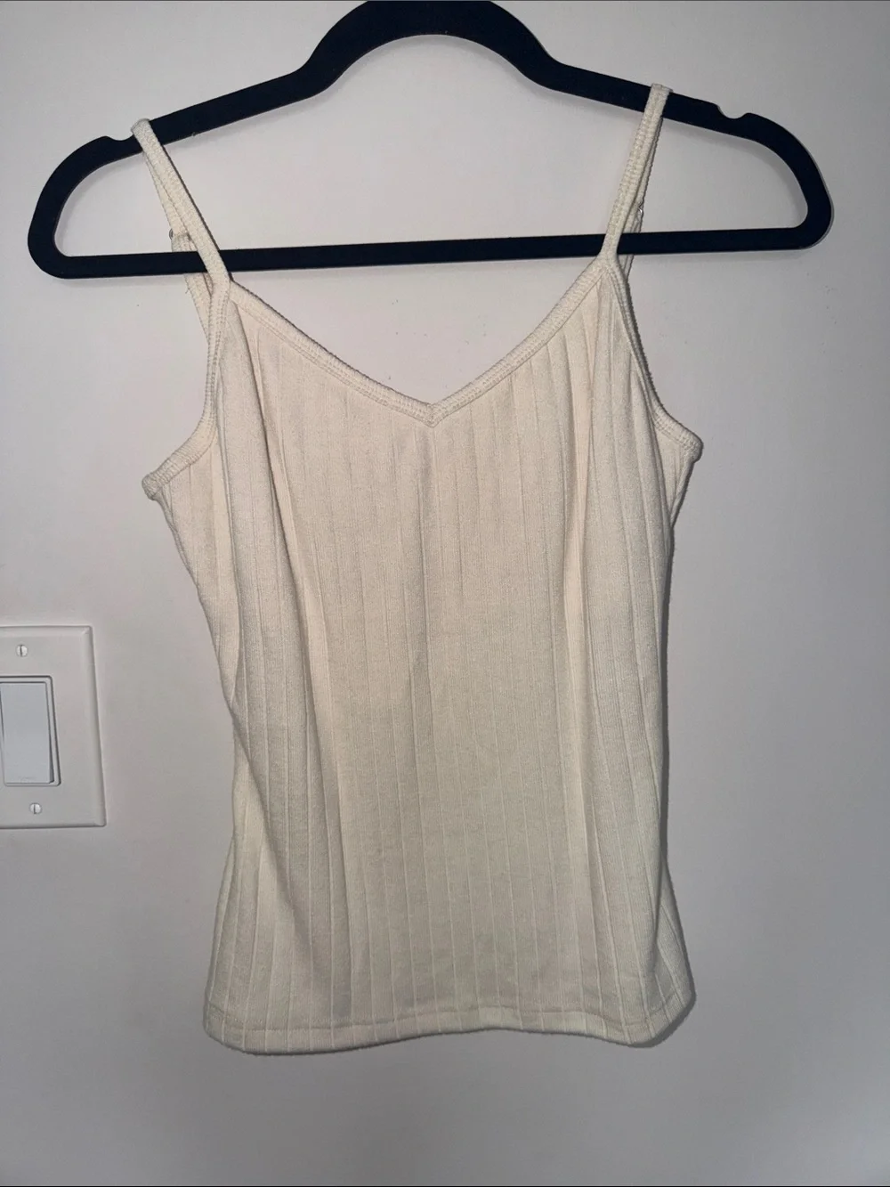 OGL Cream Ribbed Button-Front Top - Picture 3 of 4